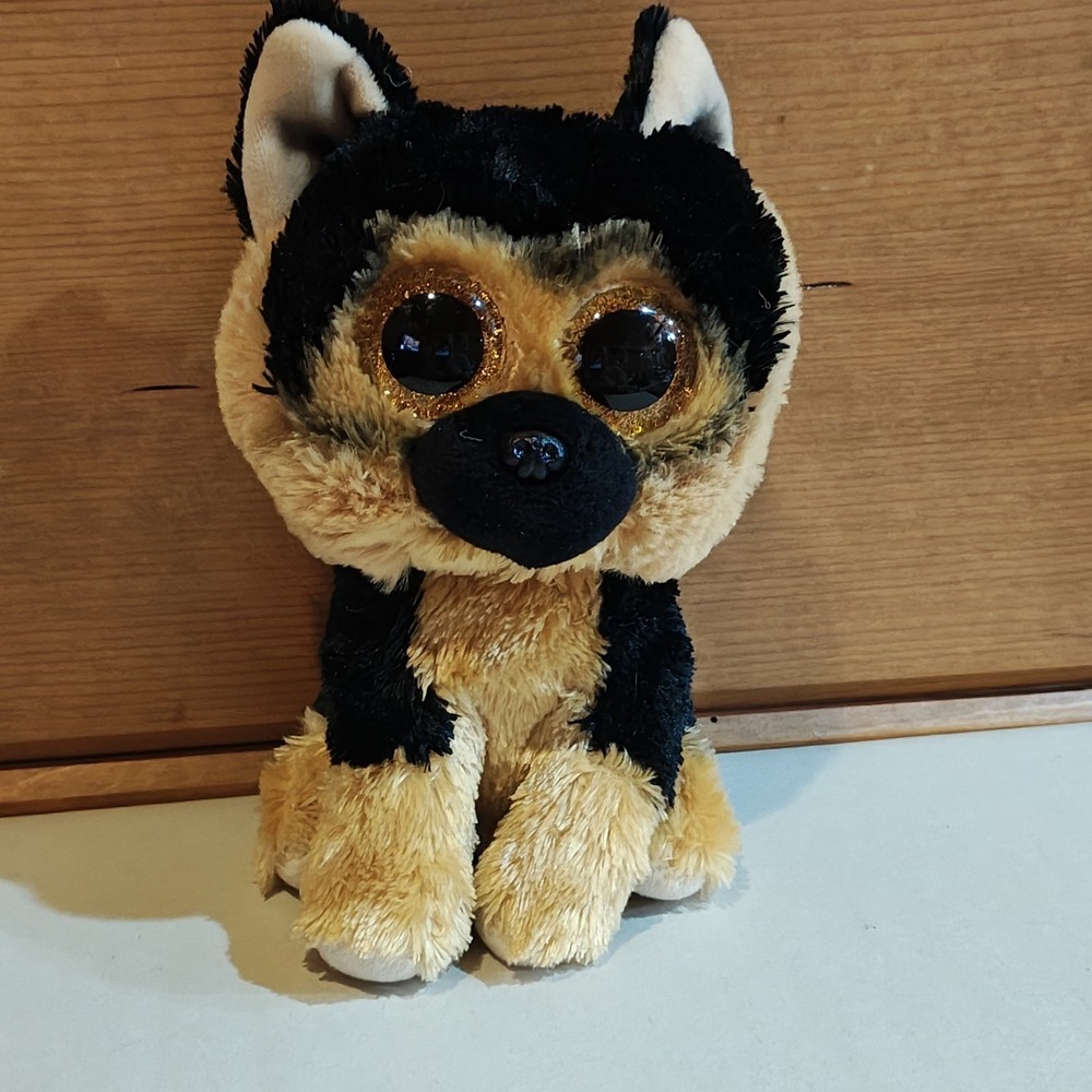 TY Silk 2021 Spirit Dog Puppy 6" Plush Stuffed Animal Gold Glitter Shepherd F32‎
